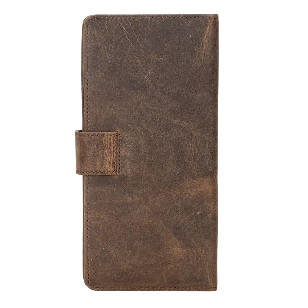 Leather Brown Expanded Card Holder Wallet with Phone Holder Slot - Velluto - 2