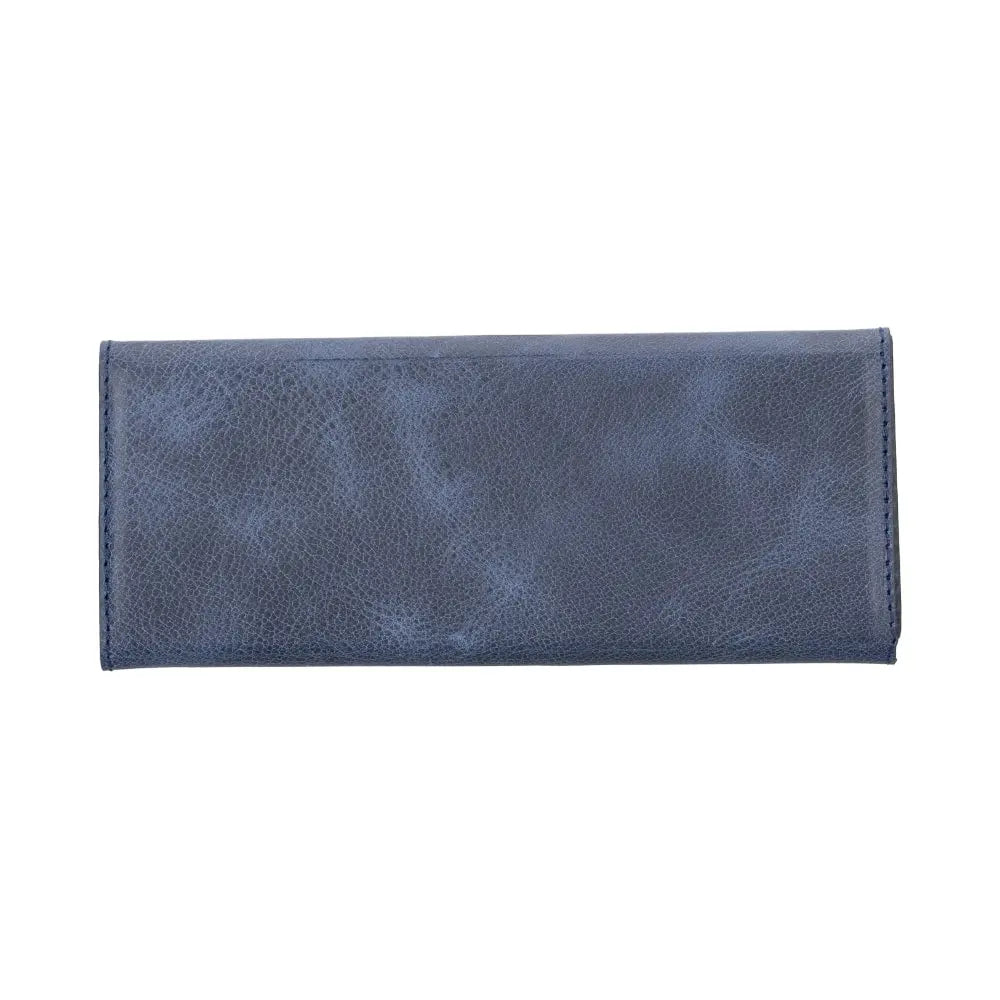 Leather Blue Triangle Sunglass Case with Anti-Shock Corners - Velluto - 3