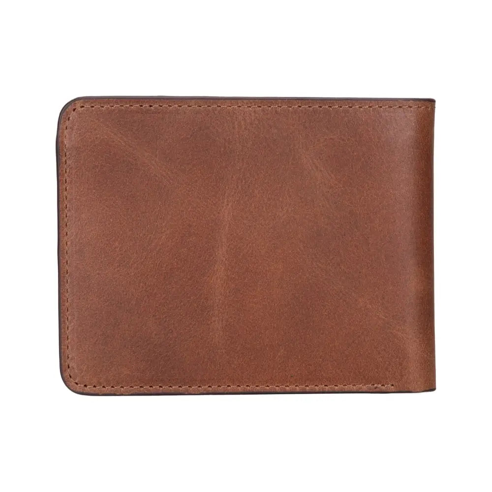 Luxury Brown Men’s Leather Bi-Fold Card Holder Wallet - Velluto - 2