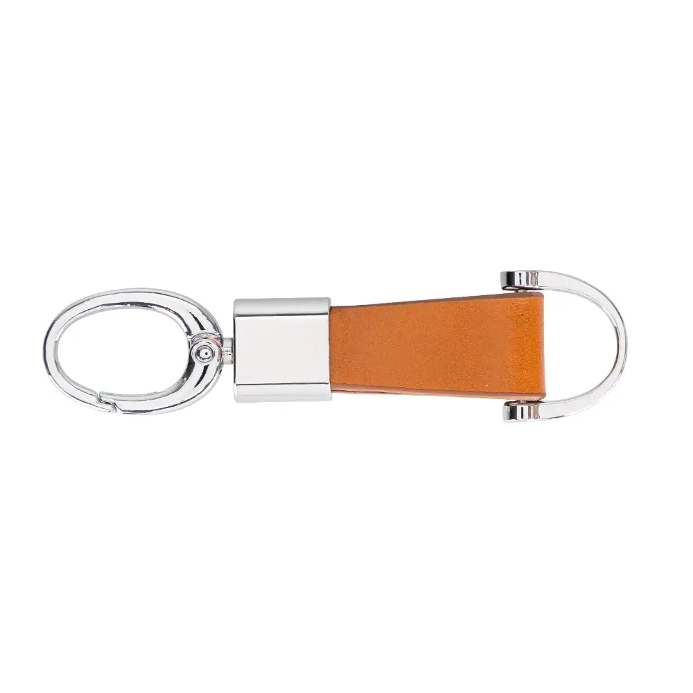Genuine Brown Leather Keychain Clip - Velluto - 1