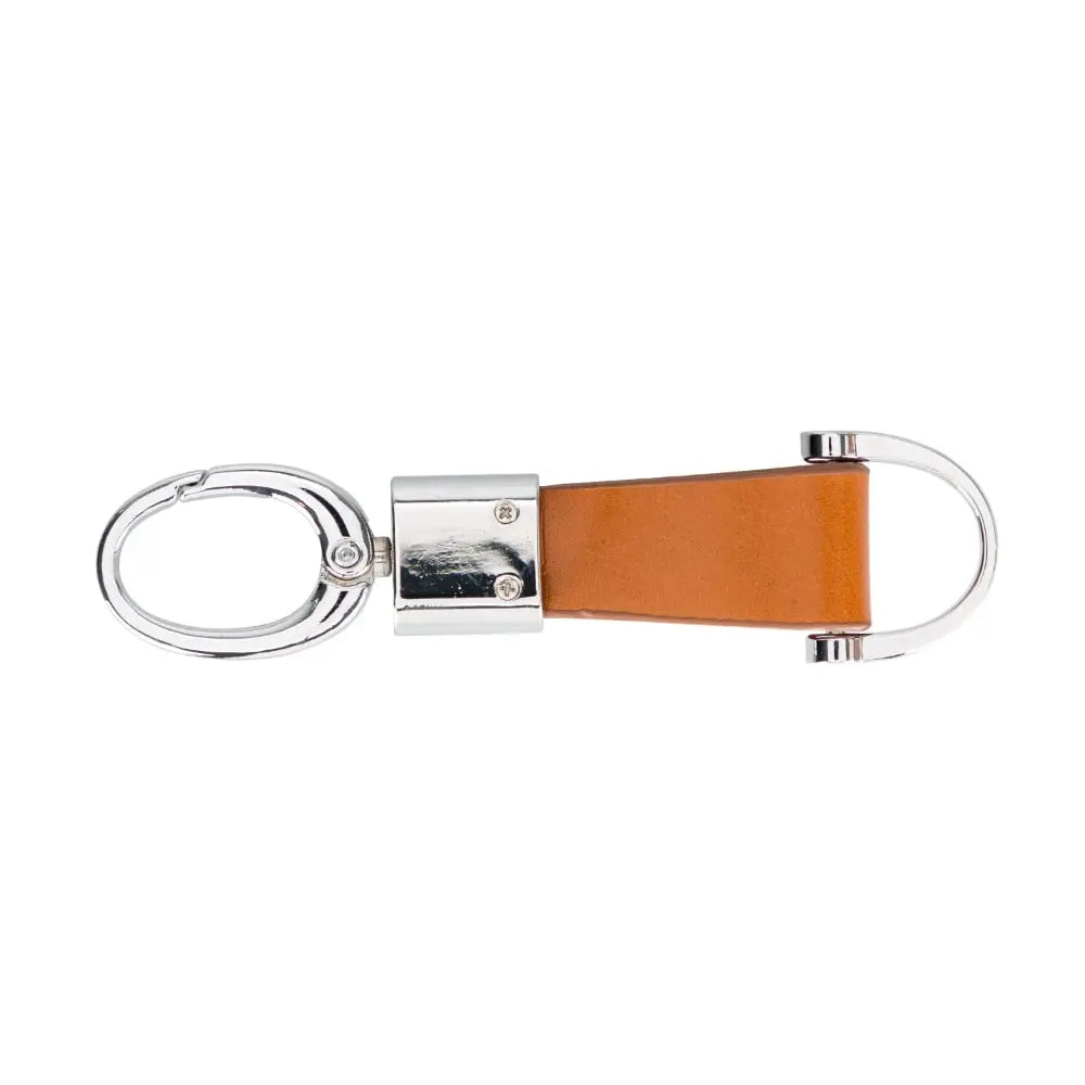 Genuine Brown Leather Keychain Clip - Velluto - 2