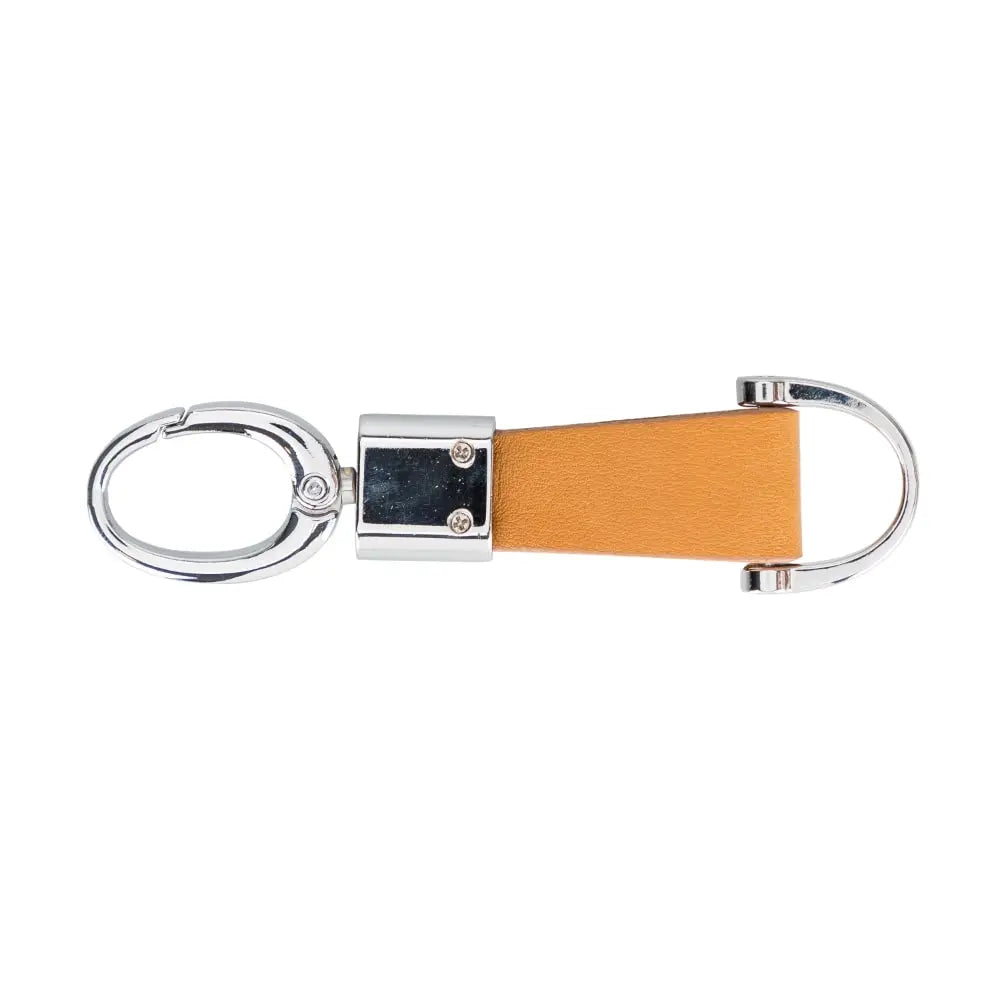 Genuine Light Brown Leather Keychain Clip - Velluto - 2