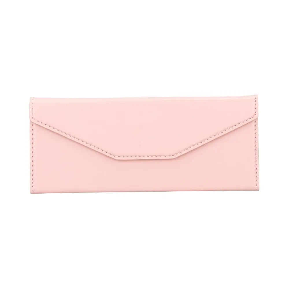 Leather Light Pink Triangle Sunglass Case with Anti-Shock Corners - Velluto - 1