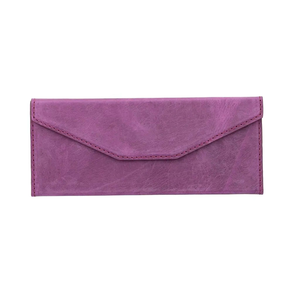 Leather Purple Triangle Sunglass Case with Anti-Shock Corners - Velluto - 1