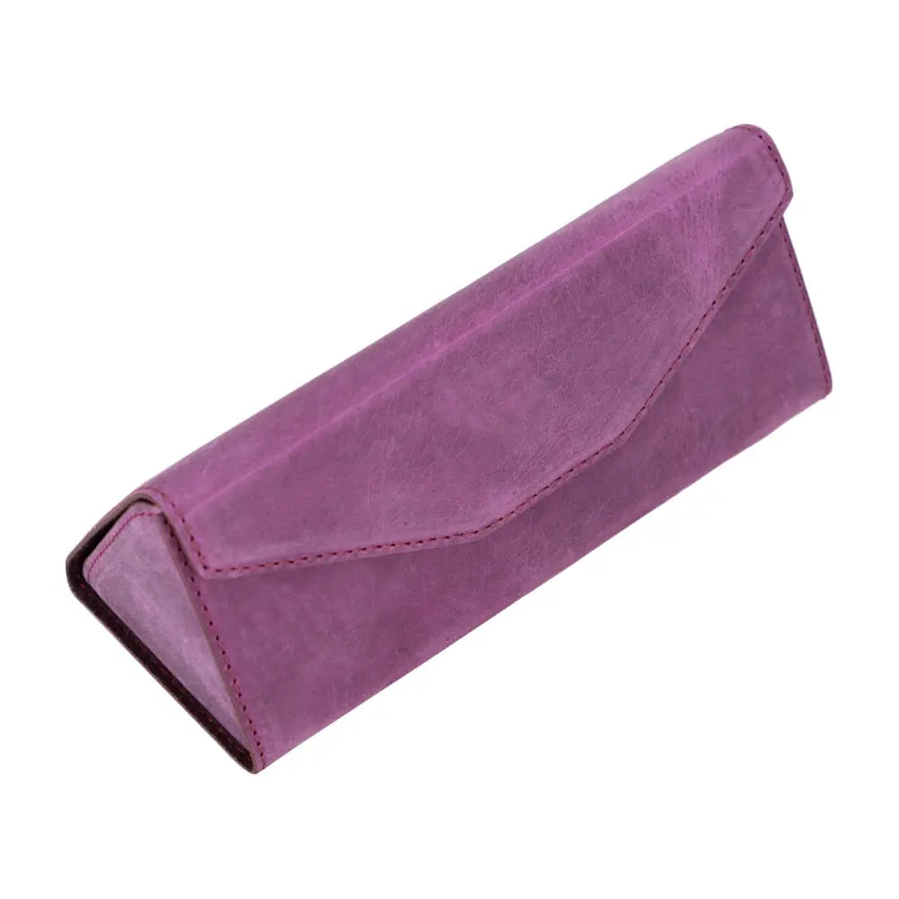 Leather Purple Triangle Sunglass Case with Anti-Shock Corners - Velluto - 4