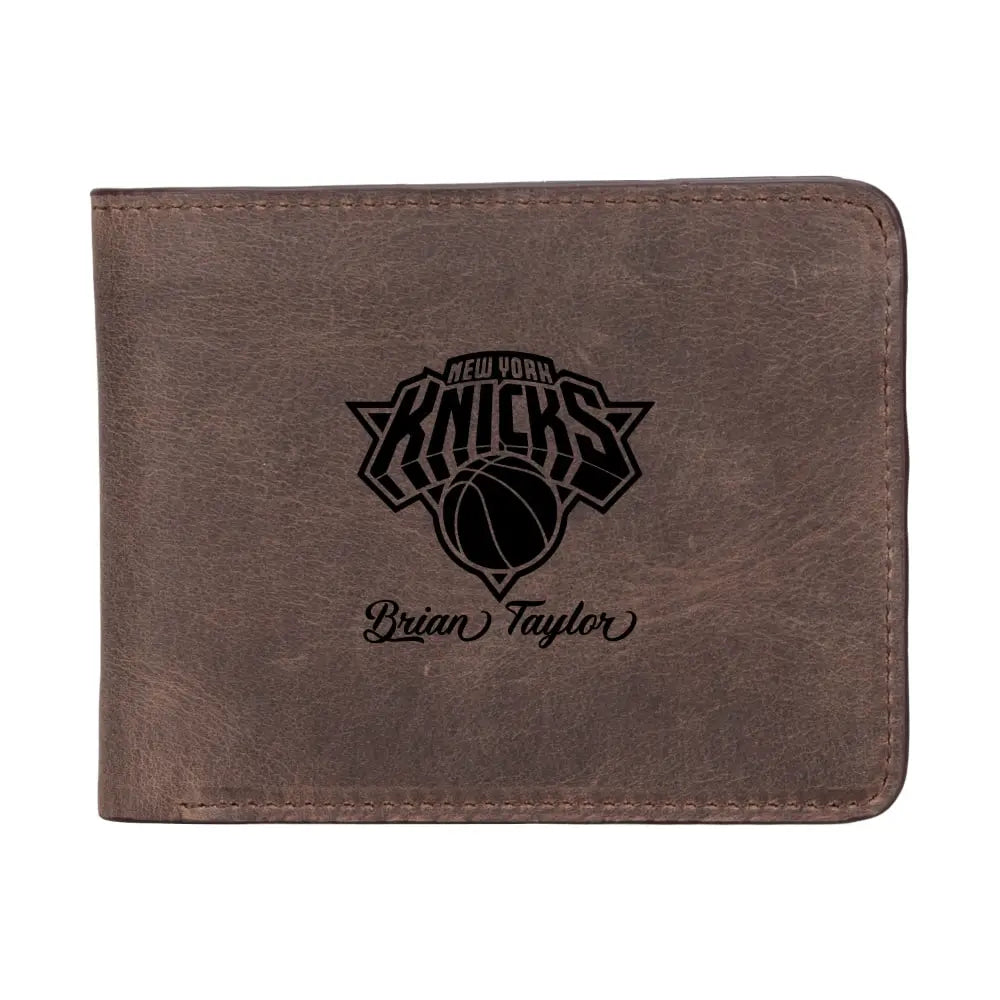 Luxury Vintage Brown Men’s Leather Bi-Fold Card Holder Wallet - Velluto - a12