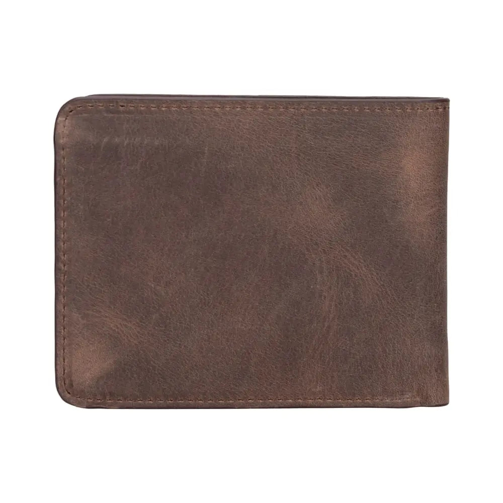 Luxury Vintage Brown Men’s Leather Bi-Fold Card Holder Wallet - Velluto - 2