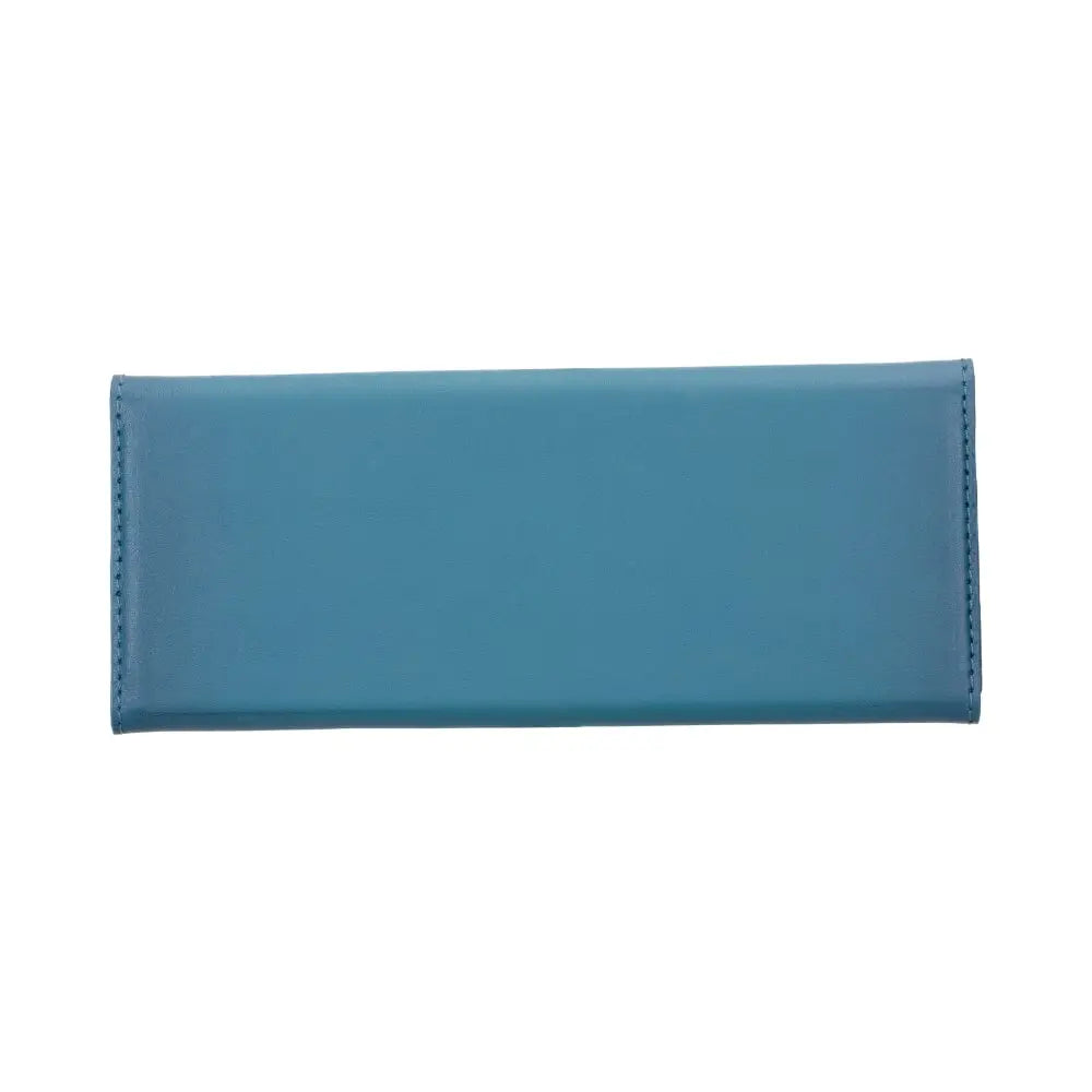 Leather turquoise Triangle Sunglass Case with Anti-Shock Corners - Velluto - 2