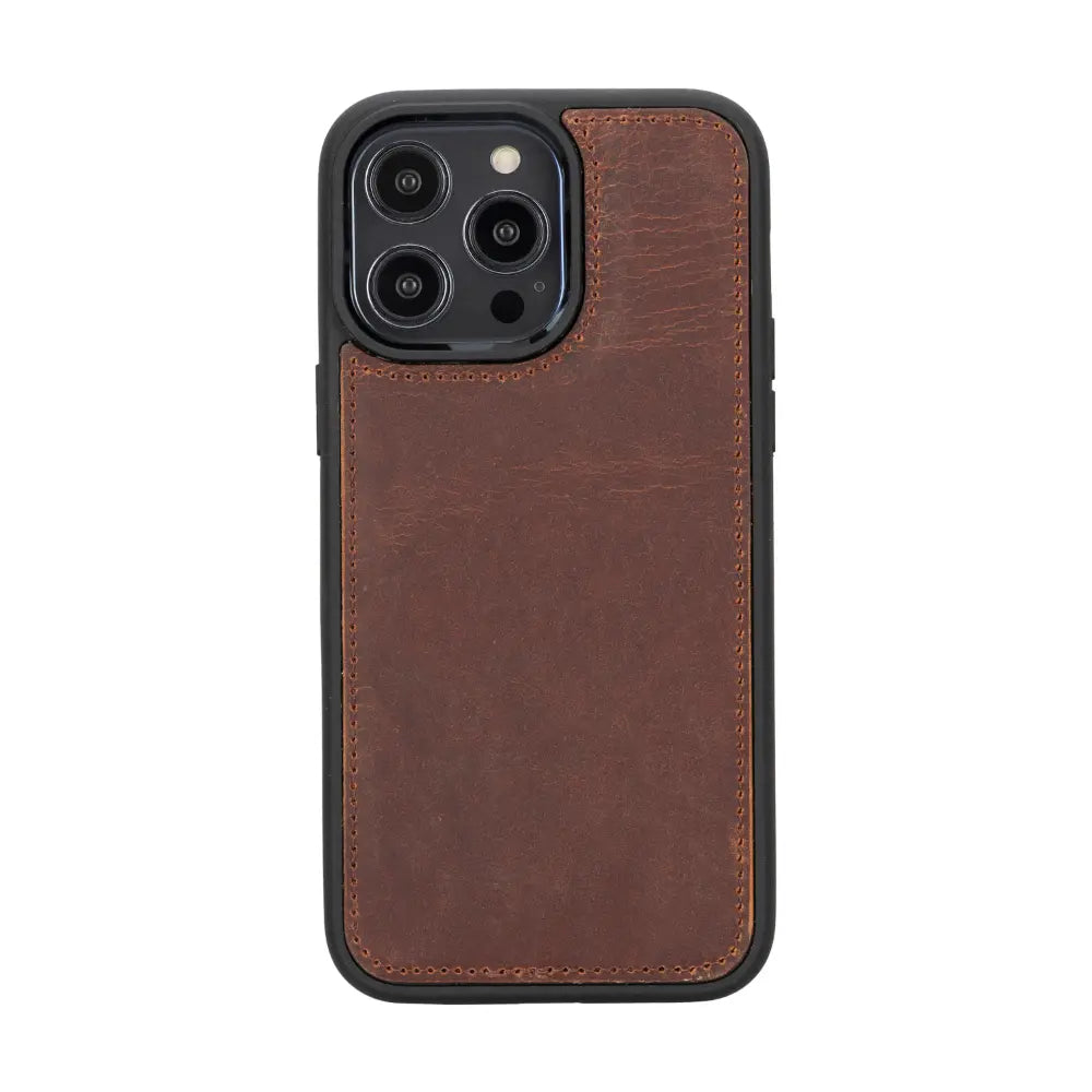 Luxury Brown Leather iPhone 14 Pro Max Card Holder Detachable Wallet Case with MagSafe - Velluto - 5