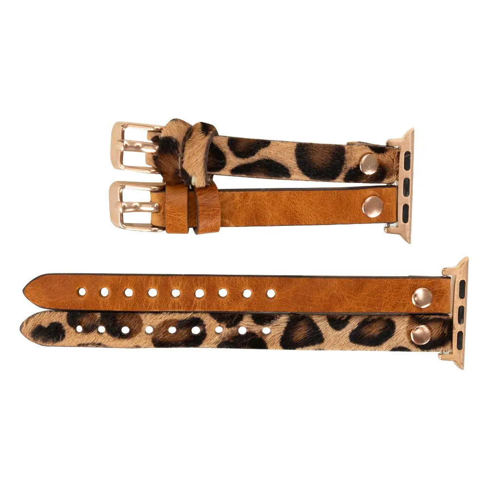 Luxury Leopard Leather Apple Watch Band for All Sizes and Series - Velluto - 4