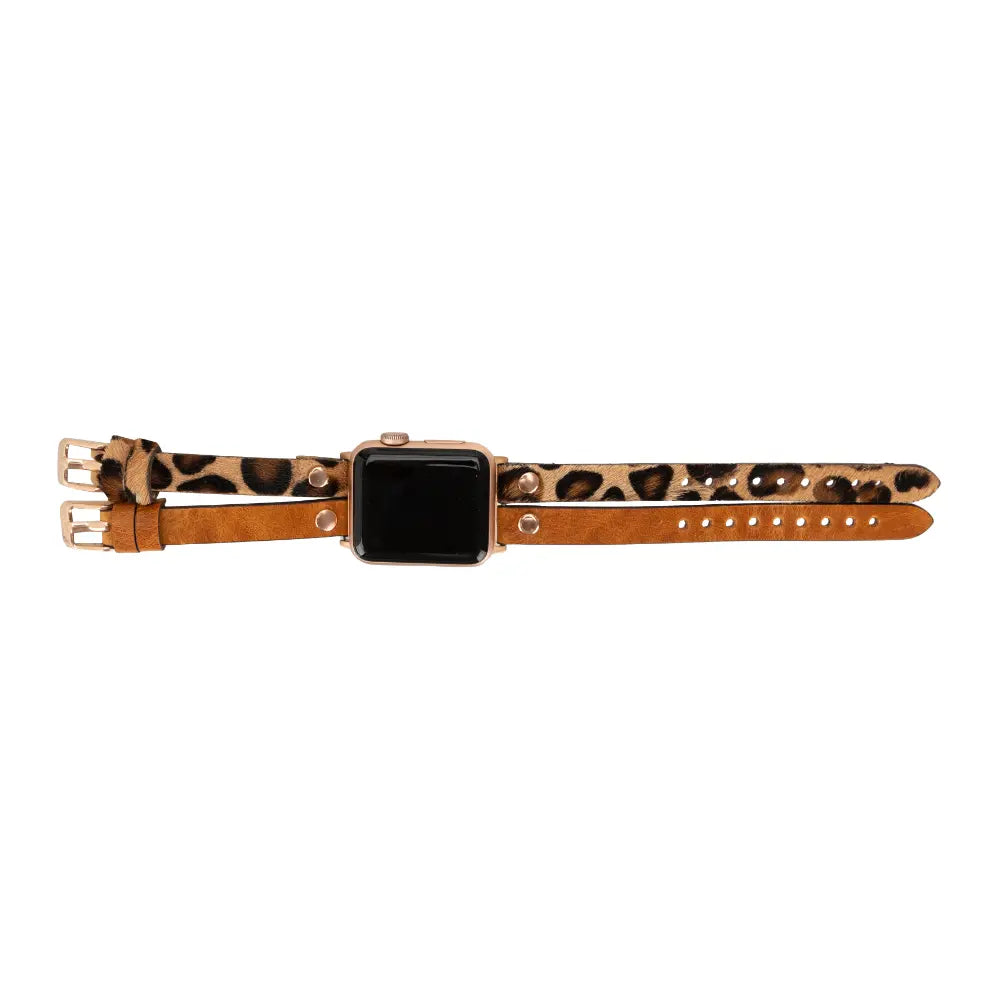 Luxury Leopard Leather Apple Watch Band for All Sizes and Series - Velluto - 5