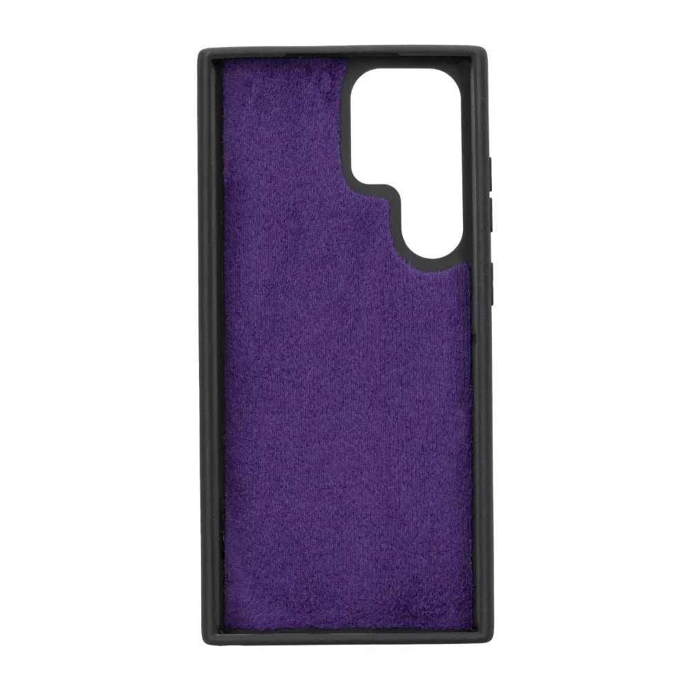 Luxury Purple Leather Samsung Galaxy S23 Ultra Detachable Wallet Case with RFID Protection - Velluto - 4