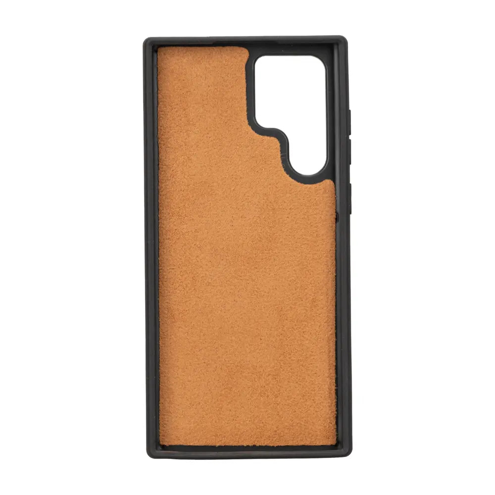 Luxury Rustic Brown Leather Samsung Galaxy S22 Ultra Detachable Wallet Case with RFID Protection - Velluto - 6